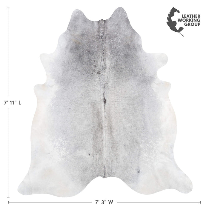 Brazilian Grey Cowhide Rug Size 7'11" L x 7'3" W 8931