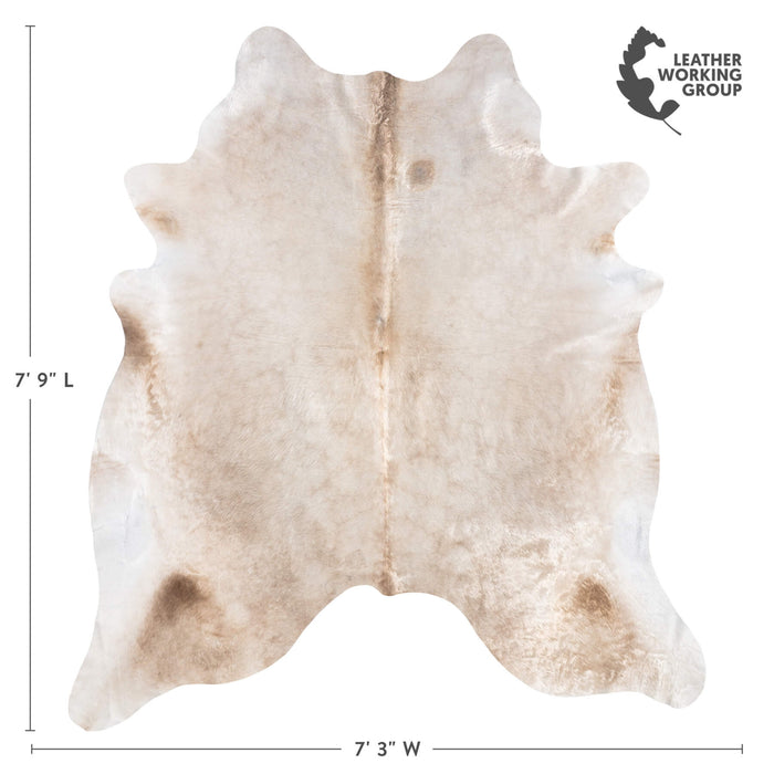 Brazilian Champagne Cowhide Rug Size 7'9" L x 7'3" W 8933