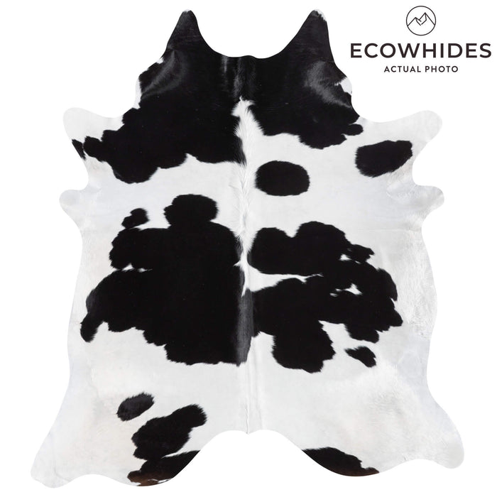 Brazilian Black and White Cowhide Rug Size 8'0" L x 7'1" W 8942