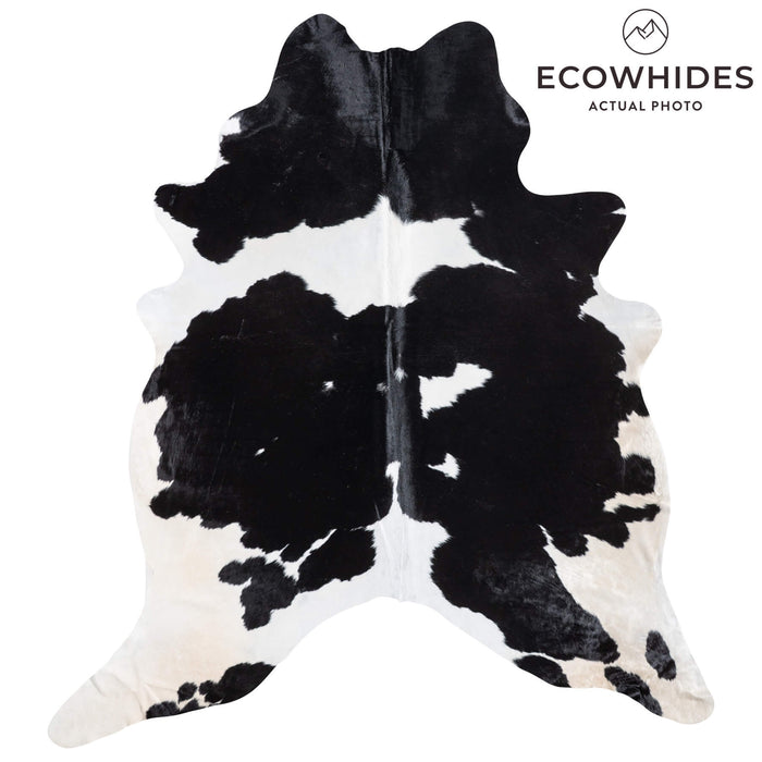 Brazilian Black and White Cowhide Rug Size 8'4" L x 7'9" W 8955