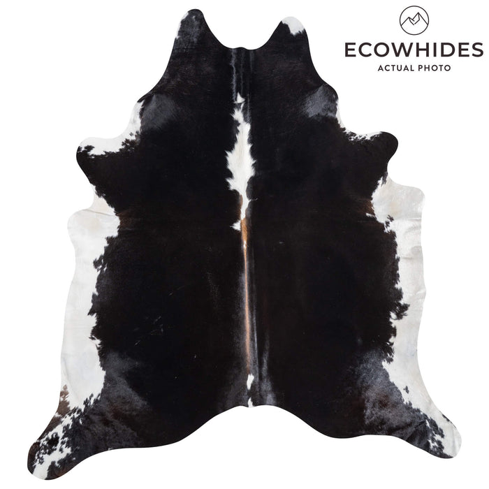 Brazilian Black and White Cowhide Rug Size 8'6" L x 7'11" W 8985
