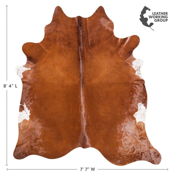 Brazilian Brown Cowhide Rug Size 8'4" L x 7'7" W 9005