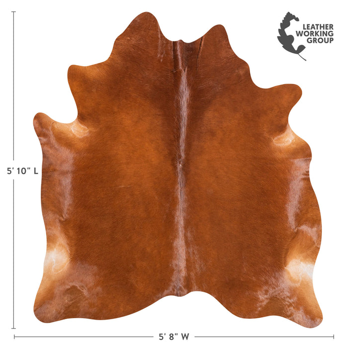 Brazilian Brown Cowhide Rug Size 5'10" L x 5'8" W 9015