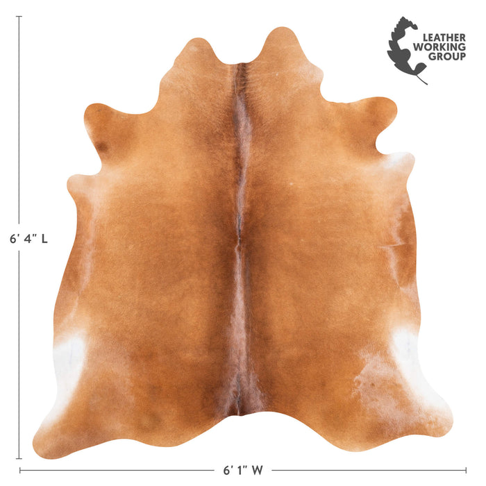 Brazilian Brown Cowhide Rug Size 6'4" L x 6'1" W 9018
