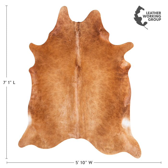Brazilian Brown Cowhide Rug Size 7'1" L x 5'10" W 9020