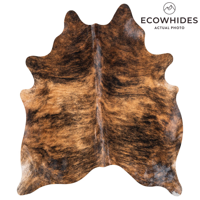 Brazilian Brindle Cowhide Rug Size 6'10" L x 5'10" W 9022