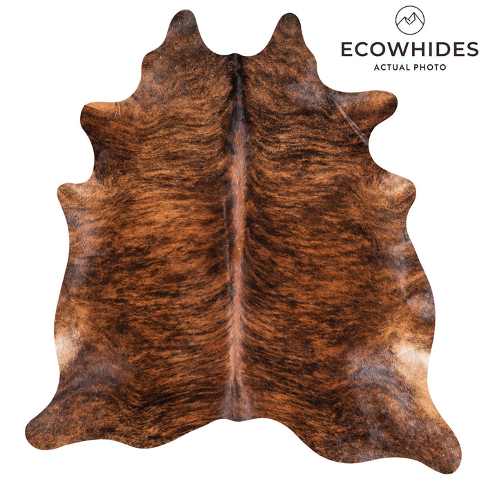 Brazilian Brindle Cowhide Rug Size 6'8" L x 6'2" W 9023