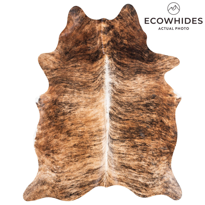 Brazilian Brindle Cowhide Rug Size 7'1" L x 5'8" W 9024