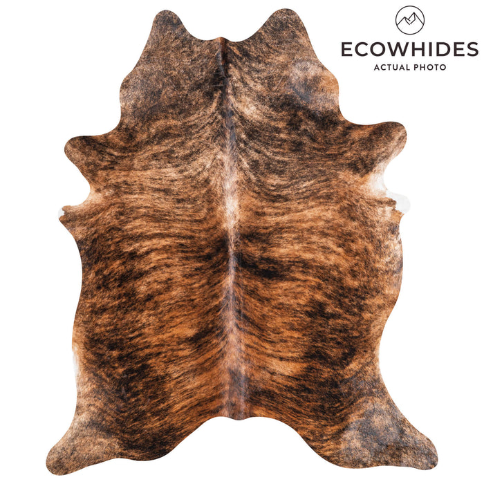 Brazilian Brindle Cowhide Rug Size 6'11" L x 5'11" W 9039