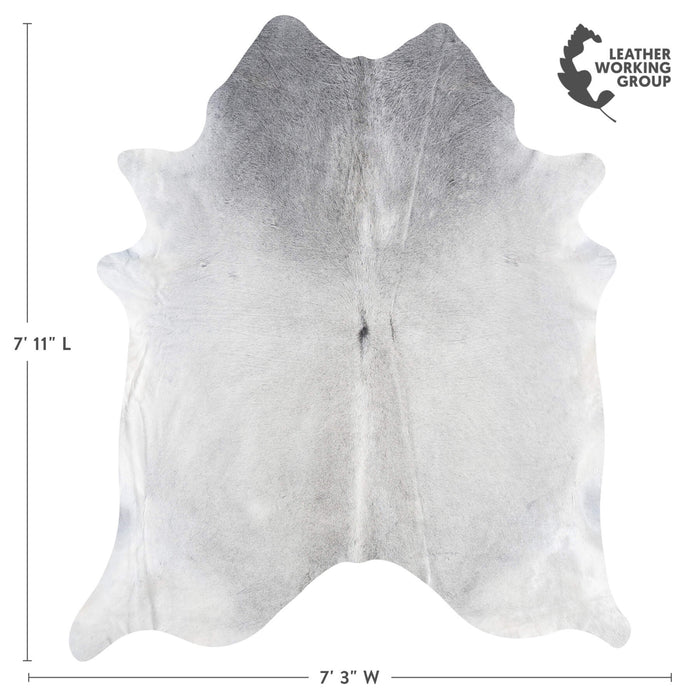 Brazilian Grey Cowhide Rug Size 7'11" L x 7'3" W 9069