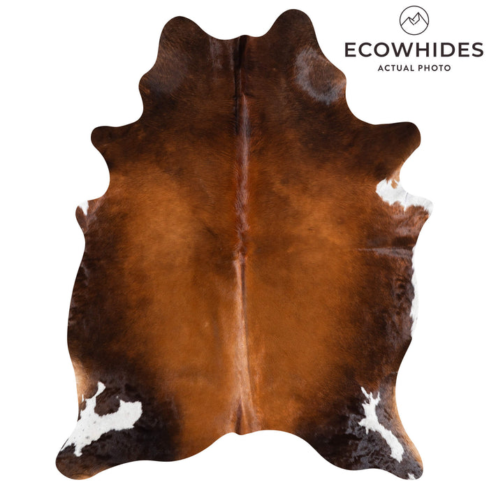 Brazilian Mahogany Cowhide Rug Size 6'10" L x 5'5" W 9088