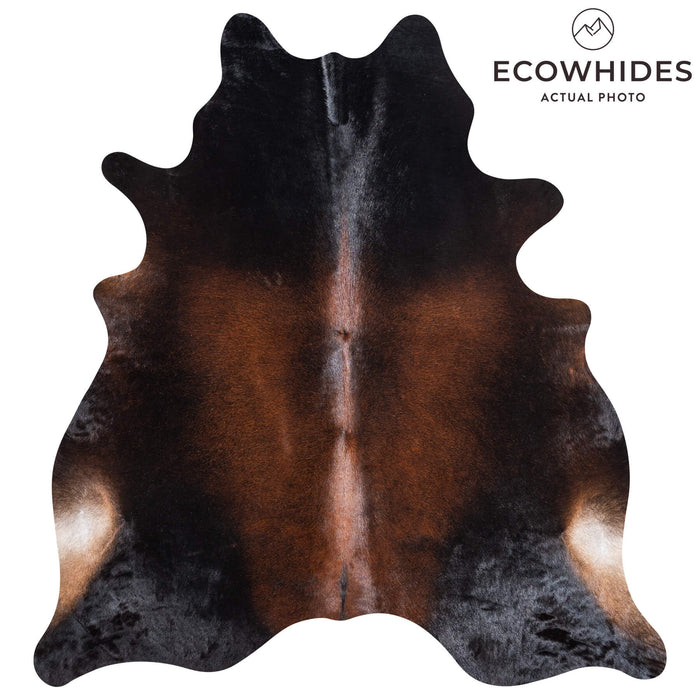 Brazilian Mahogany Cowhide Rug Size 6'9" L x 6'4" W 9093