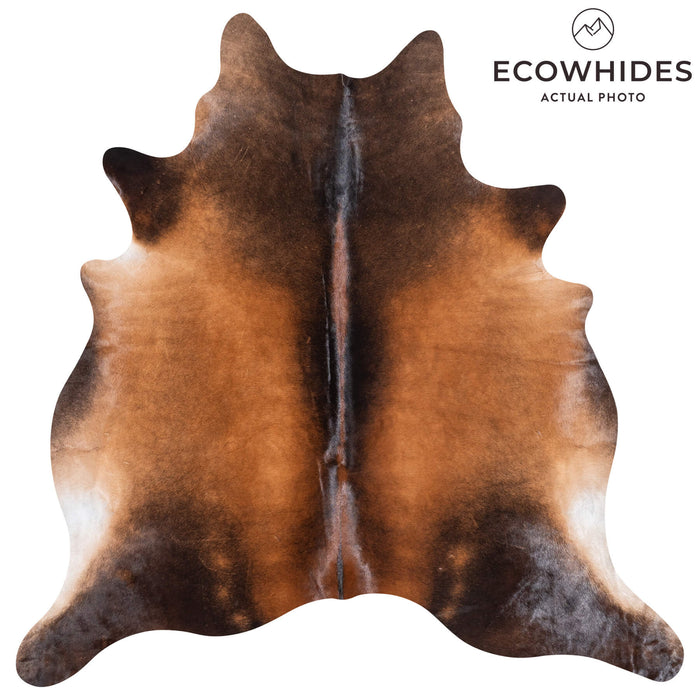 Brazilian Mahogany Cowhide Rug Size 6'10" L x 6'10" W 9095