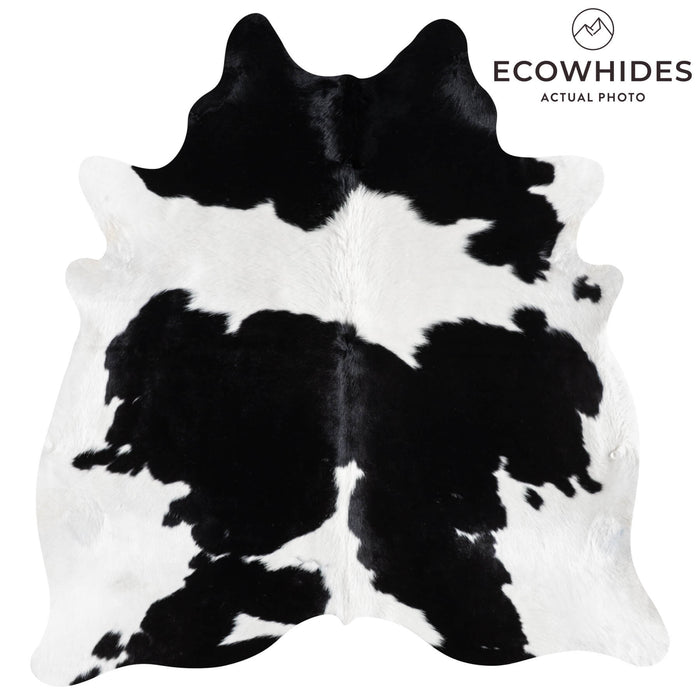Brazilian Black and White Cowhide Rug Size 6'11" L x 6'6" W 9198