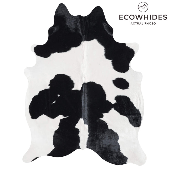Brazilian Black and White Cowhide Rug Size 7'8" L x 5'10" W 9200