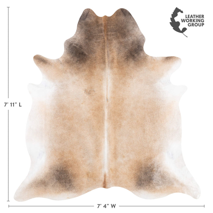 Brazilian Grey Palomino Cowhide Rug Size 7'11" L x 7'4" W 9228