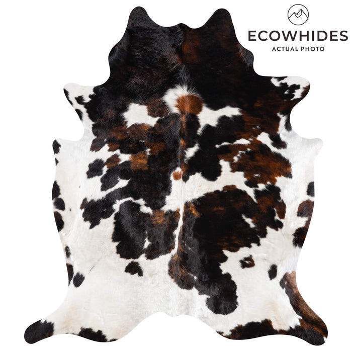 Tricolor Cowhide Rug Size 7'0" L x 6'2" W 9247