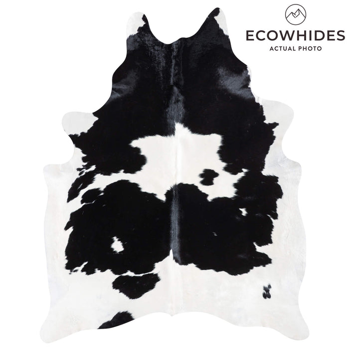 Brazilian Black and White Cowhide Rug Size 7'11" L x 6'4" W 9325