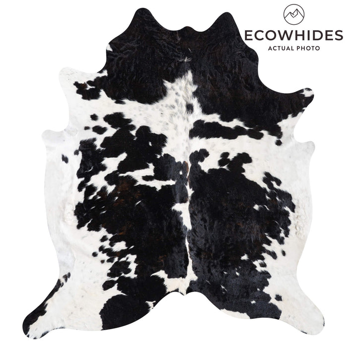Black and White Cowhide Rug Size 8'3" L x 7'7" W 9335