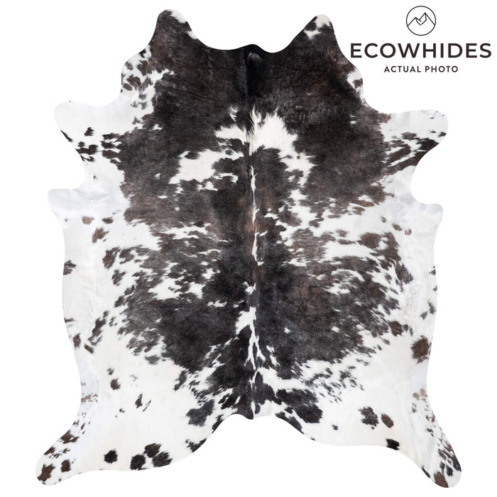Black Salt and Pepper Cowhide Rug Size 8'1" L x 7'1" W 9354