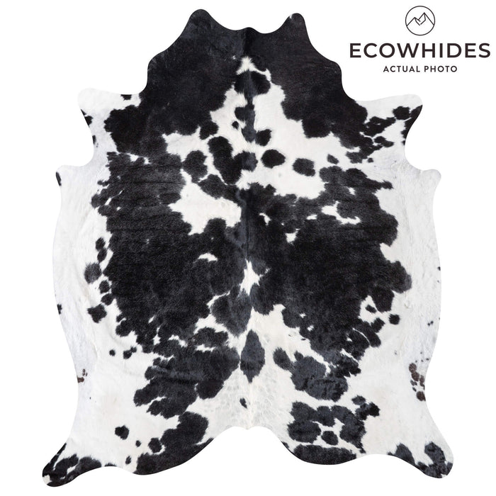 Black and White Cowhide Rug Size 8'3" L x 7'1" W 9376