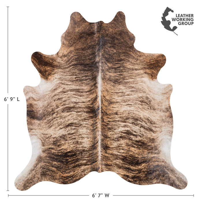 Brindle Cowhide Rug Size 6'9" L x 6'7" W 9484