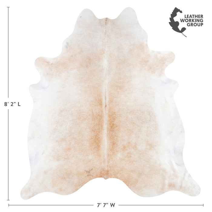 Brazilian Grey Palomino Cowhide Rug Size 8'2" L x 7'7" W 9901
