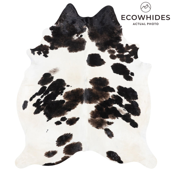 Brazilian Black and White Cowhide Rug Size 7'9" L x 6'8" W 9907