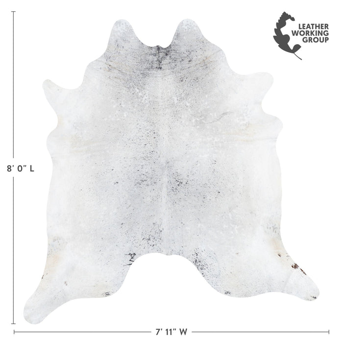 Brazilian Black Salt and Pepper Cowhide Rug Size 8'0" L x 7'11" W 9912