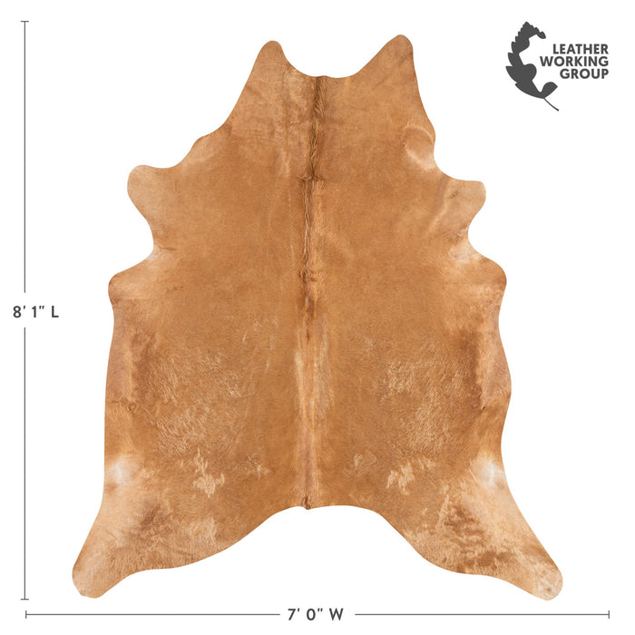 Brazilian Beige Cowhide Rug Size 8'1" L x 7'0" W 9933