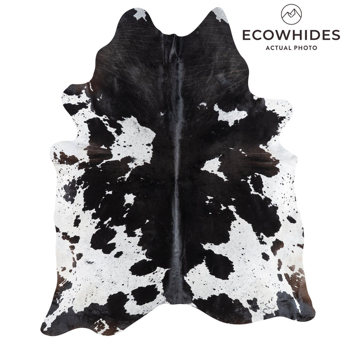 Brazilian Black and White Cowhide Rug Size 8'7" L x 7'2" W 9942