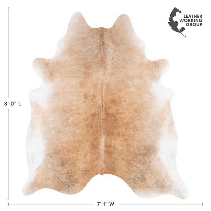 Brazilian Light Brindle Cowhide Rug Size 8'0" L x 7'1" W 9957