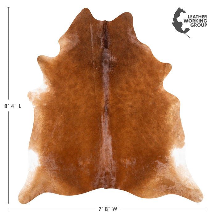 Brazilian Brown Cowhide Rug Size 8'4" L x 7'8" W 9978