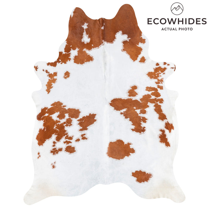 Brazilian Brown and White Cowhide Rug Size 8'5" L x 6'10" W 9990