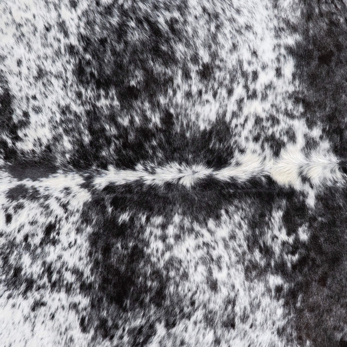 Brazilian Black Salt and Pepper Cowhide Rug Size 7'10" L x 6'8" W 6804