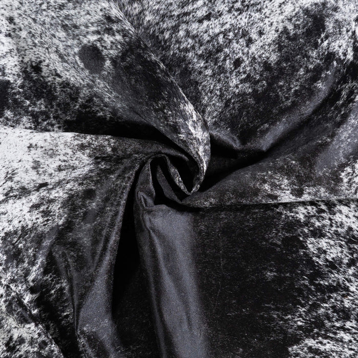Brazilian Black Salt and Pepper Cowhide Rug Size 8'0" L x 6'0" W 6813