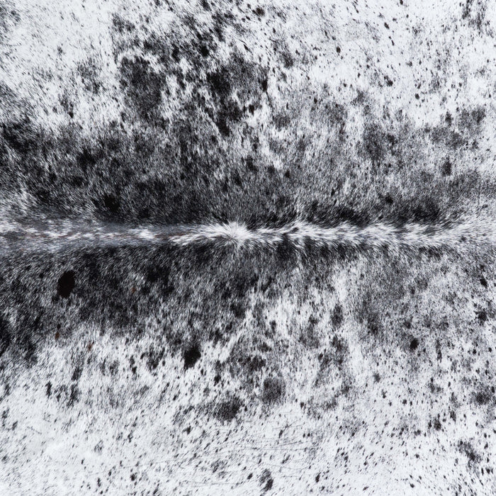 Brazilian Black Salt and Pepper Cowhide Rug Size 7'7" L x 6'6" W 6817