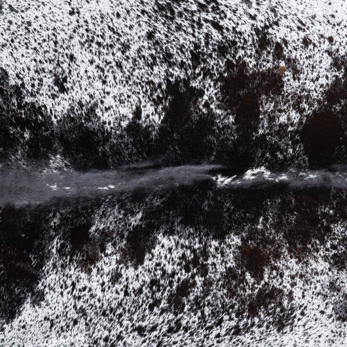 Brazilian Black Salt and Pepper Cowhide Rug Size 6'10" L x 6'1" W 6824