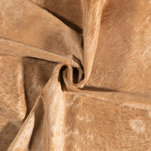 Brazilian Beige Cowhide Rug Size 6'2" L x 5'7" W 6857