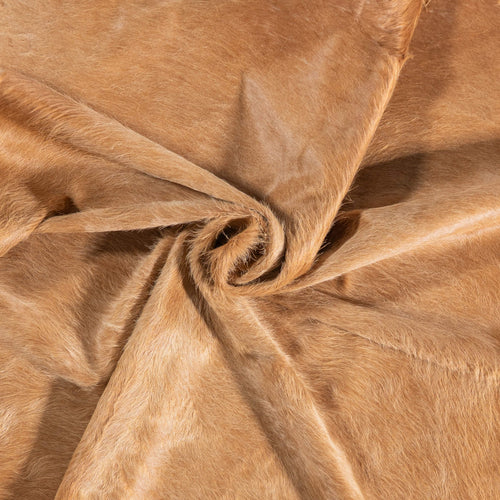 Brazilian Beige Cowhide Rug Size 6'6" L x 6'8" W 6863