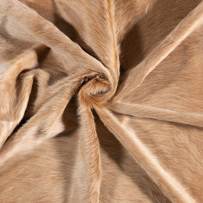 Brazilian Beige Cowhide Rug Size 7'5" L x 6'8" W 6866