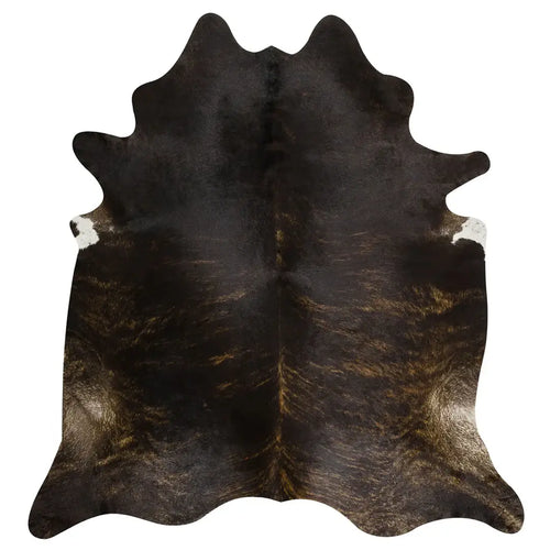 Dark Brindle Brazilian Cowhide Rug, Natural Suede Leather | eCowhides