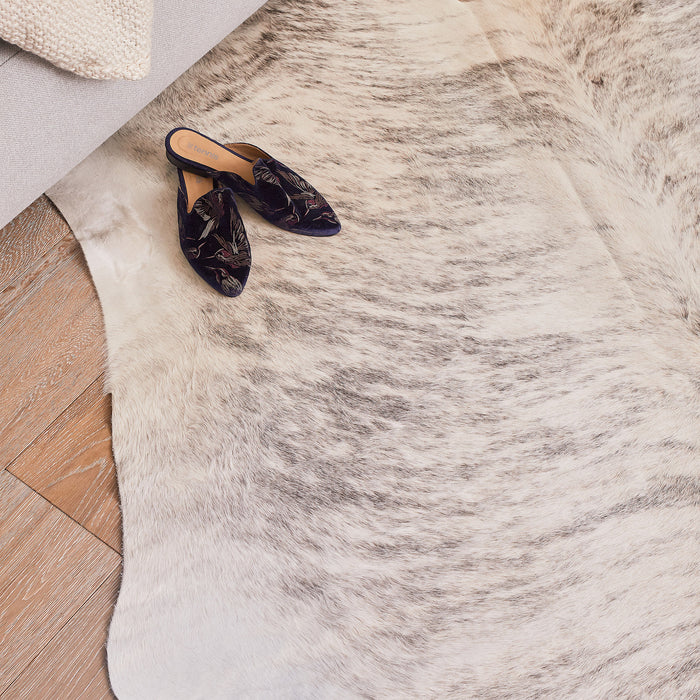 Grey Brindle Cowhide Rug