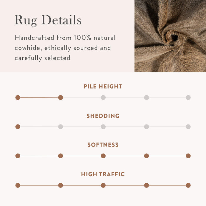 Grey Beige Cowhide Rug