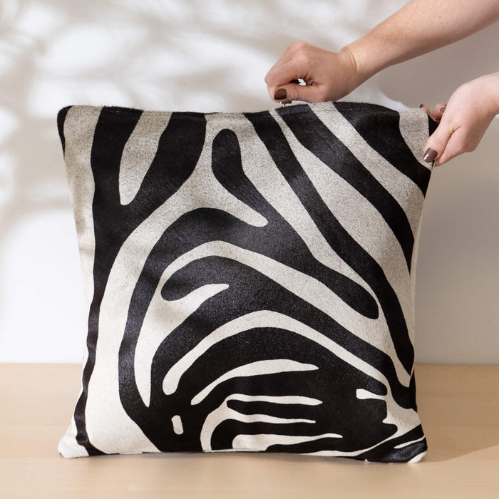 Quality - Zebra Cowhide Pillow