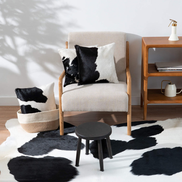 Black and White Cowhide Pillow