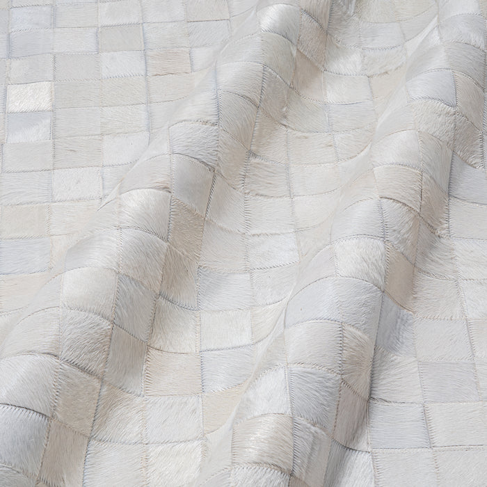 White patchwork Cowhide Rug