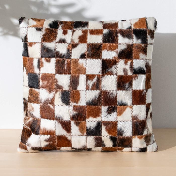 Tricolor Cowhide Pillow Set of 3
