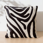 Zebra Cowhide Pillow , Natural Leather | eCowhides