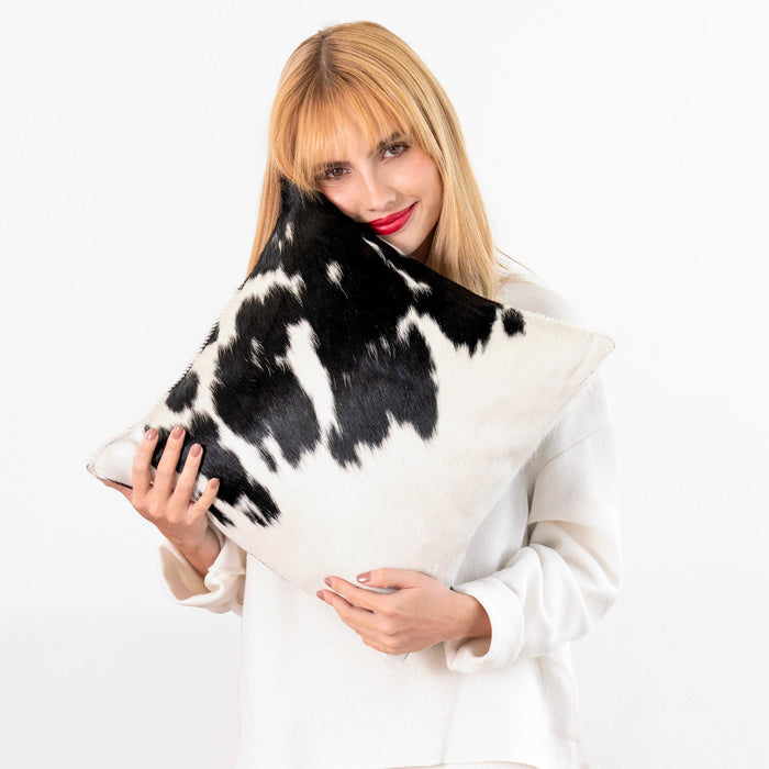 Black and White Cowhide Pillow
